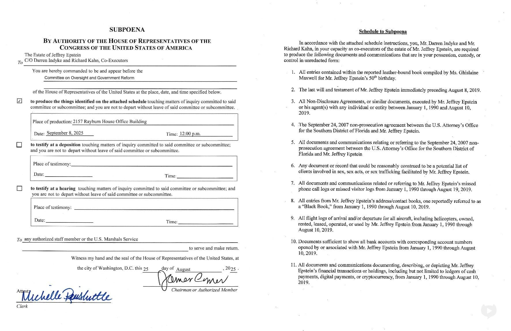 Featured image for: U.S. House Subpoenas Epstein Estate for Key Evidence in Ongoing Probe U.S. House Subpoenas Epstein Estate for Key Evidence in Ongoing Probe