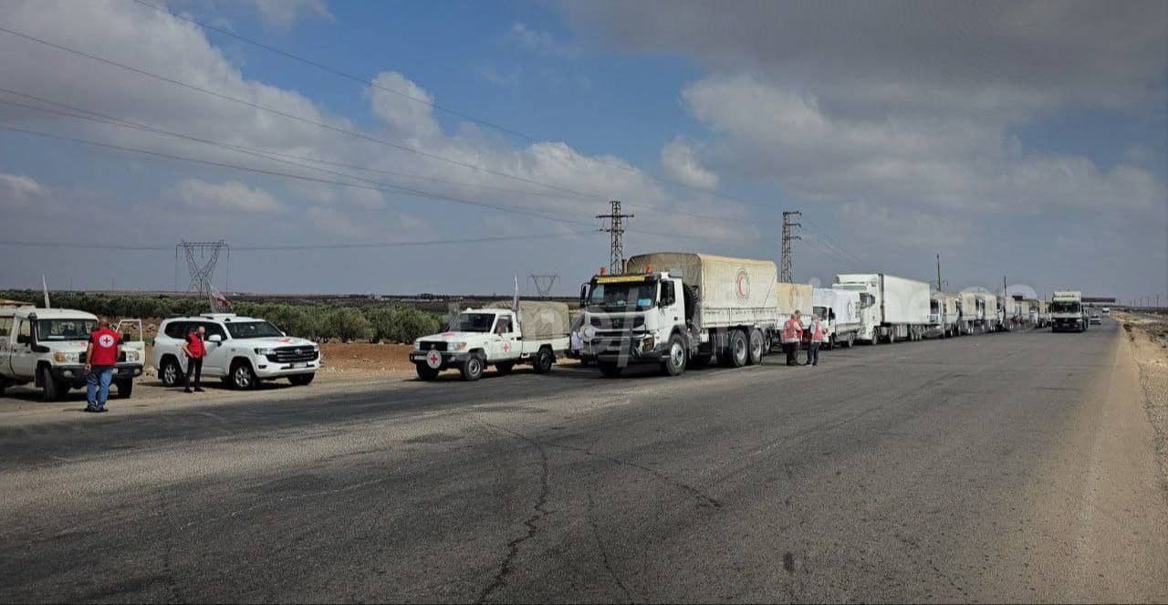 Featured image for: 31-Truck Convoy Delivers Vital Supplies to As-Suwayda's Druze Community 31-Truck Convoy Delivers Vital Supplies to As-Suwayda's Druze Community