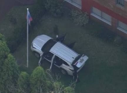 Featured image for: Man Crashes SUV Through Russian Consulate Gates in Sydney, Arrested Man Crashes SUV Through Russian Consulate Gates in Sydney, Arrested