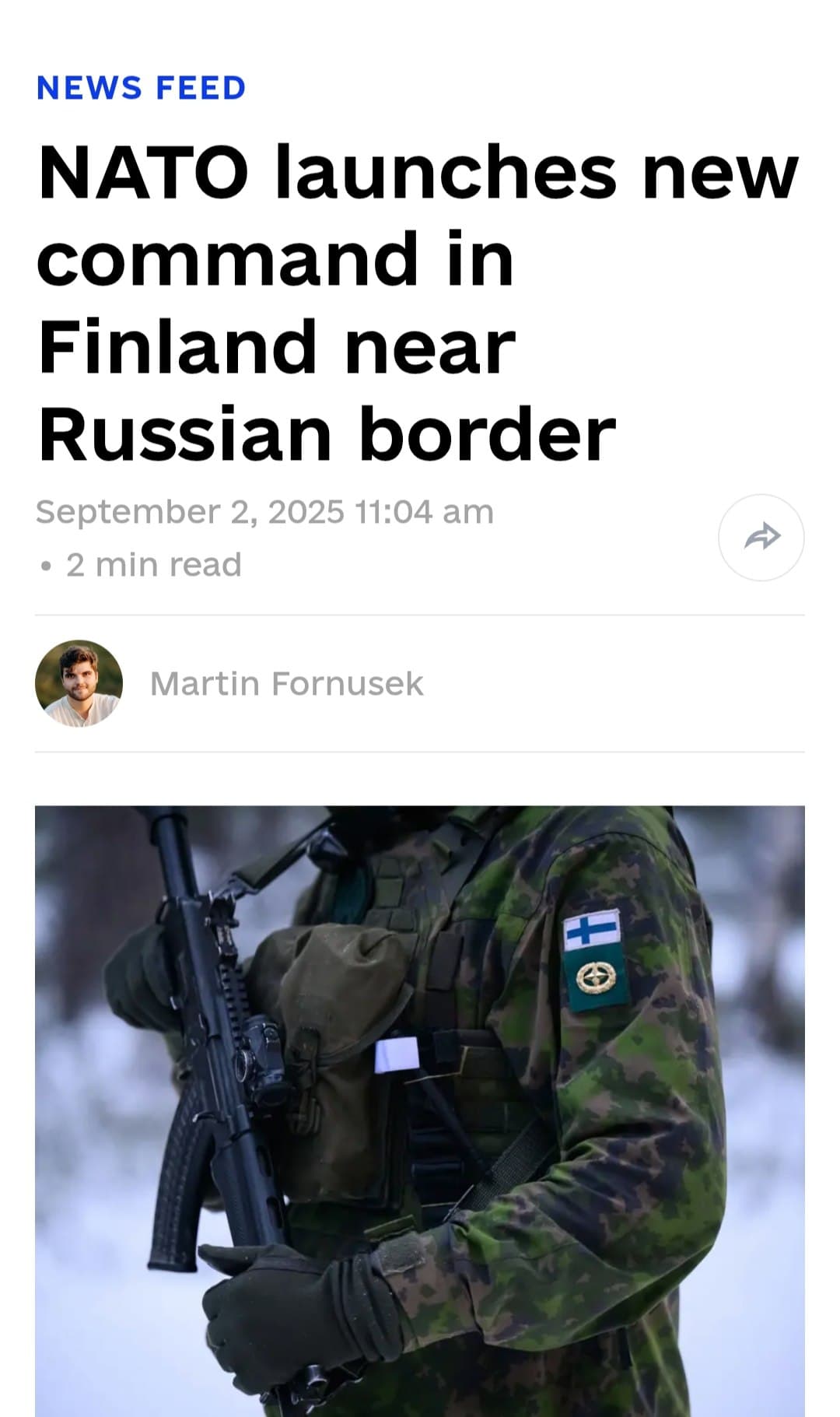 Featured image for: NATO Strengthens Eastern Flank with New Command in Finland NATO Strengthens Eastern Flank with New Command in Finland