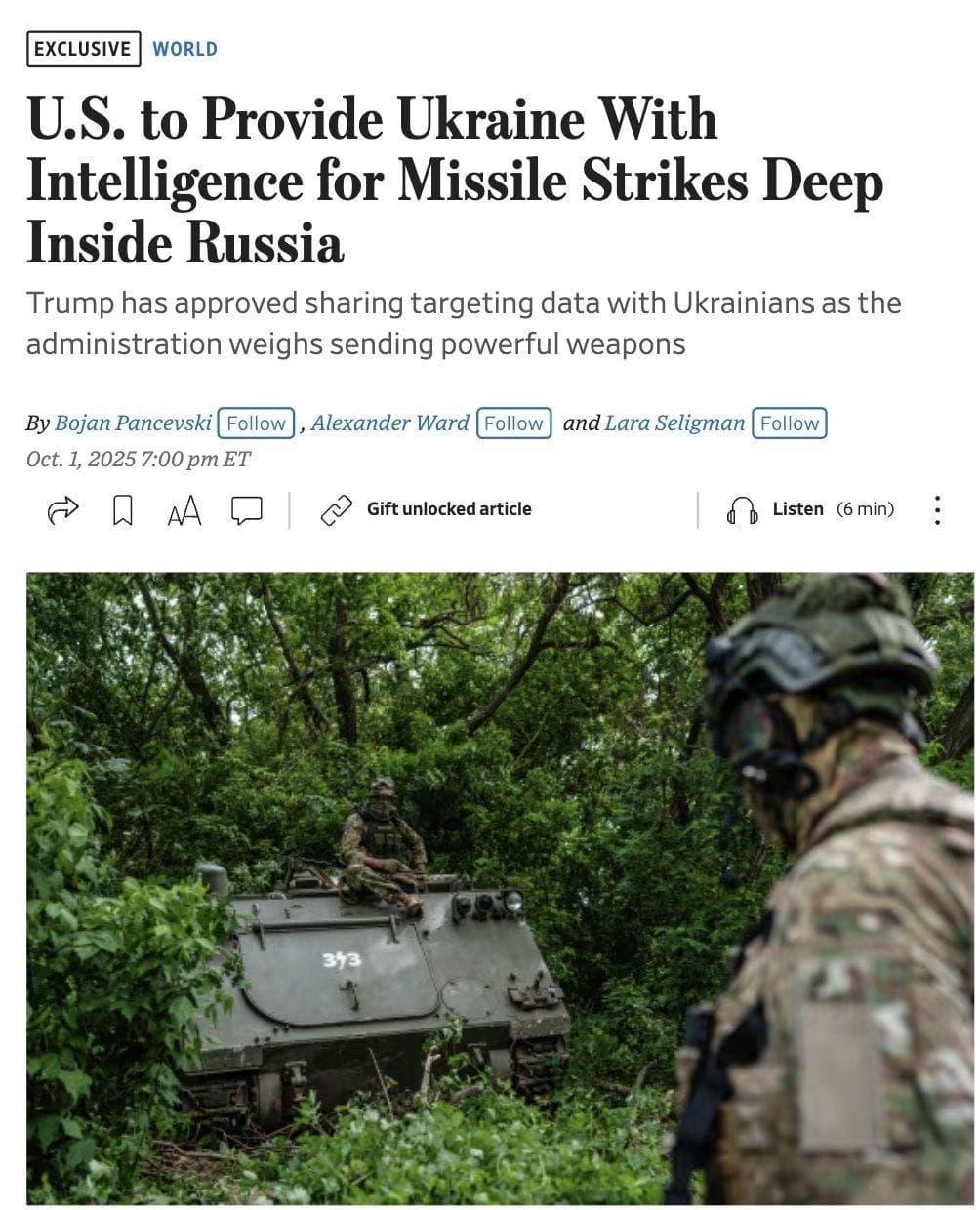 Featured image for: Trump administration authorizes U.S. intelligence support for Ukraine's missile strikes on Russia Trump administration authorizes U.S. intelligence support for Ukraine's missile strikes on Russia