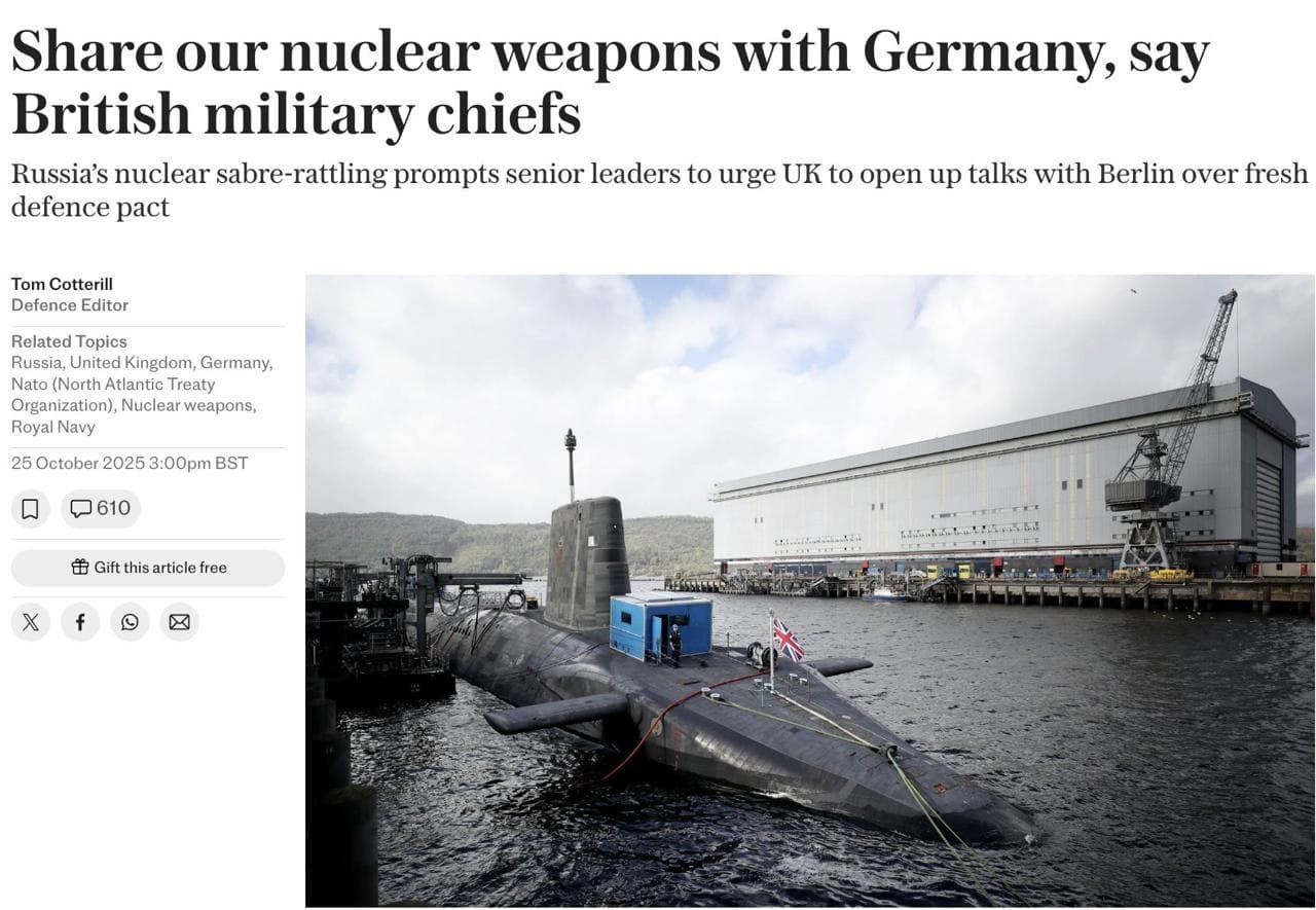 Featured image for: UK Defence Chiefs Call for Nuclear Sharing Discussions with Germany UK Defence Chiefs Call for Nuclear Sharing Discussions with Germany
