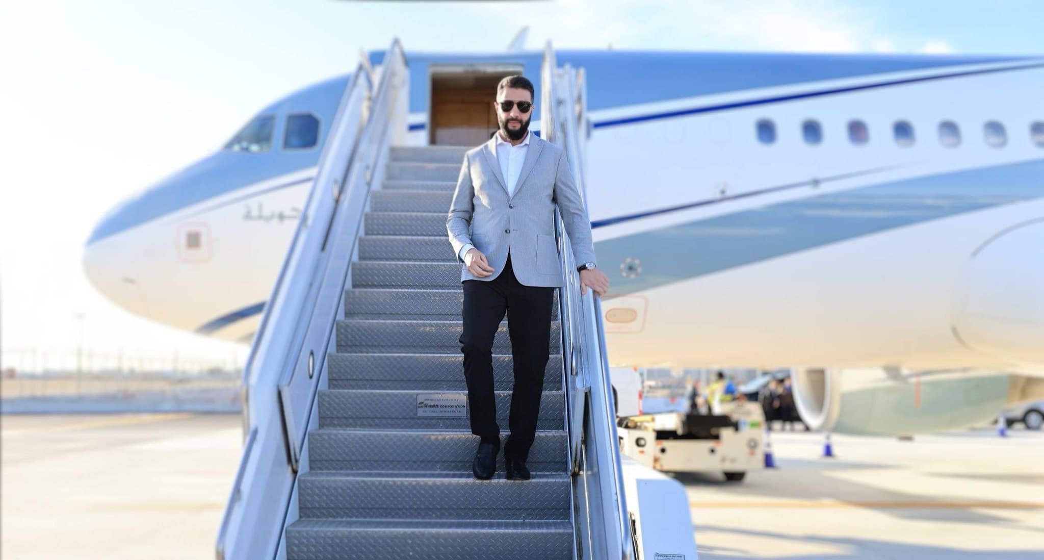 Featured image for: Syrian Interim-President Ahmad al-Sharaa arrives in Riyadh for conference Syrian Interim-President Ahmad al-Sharaa arrives in Riyadh for conference