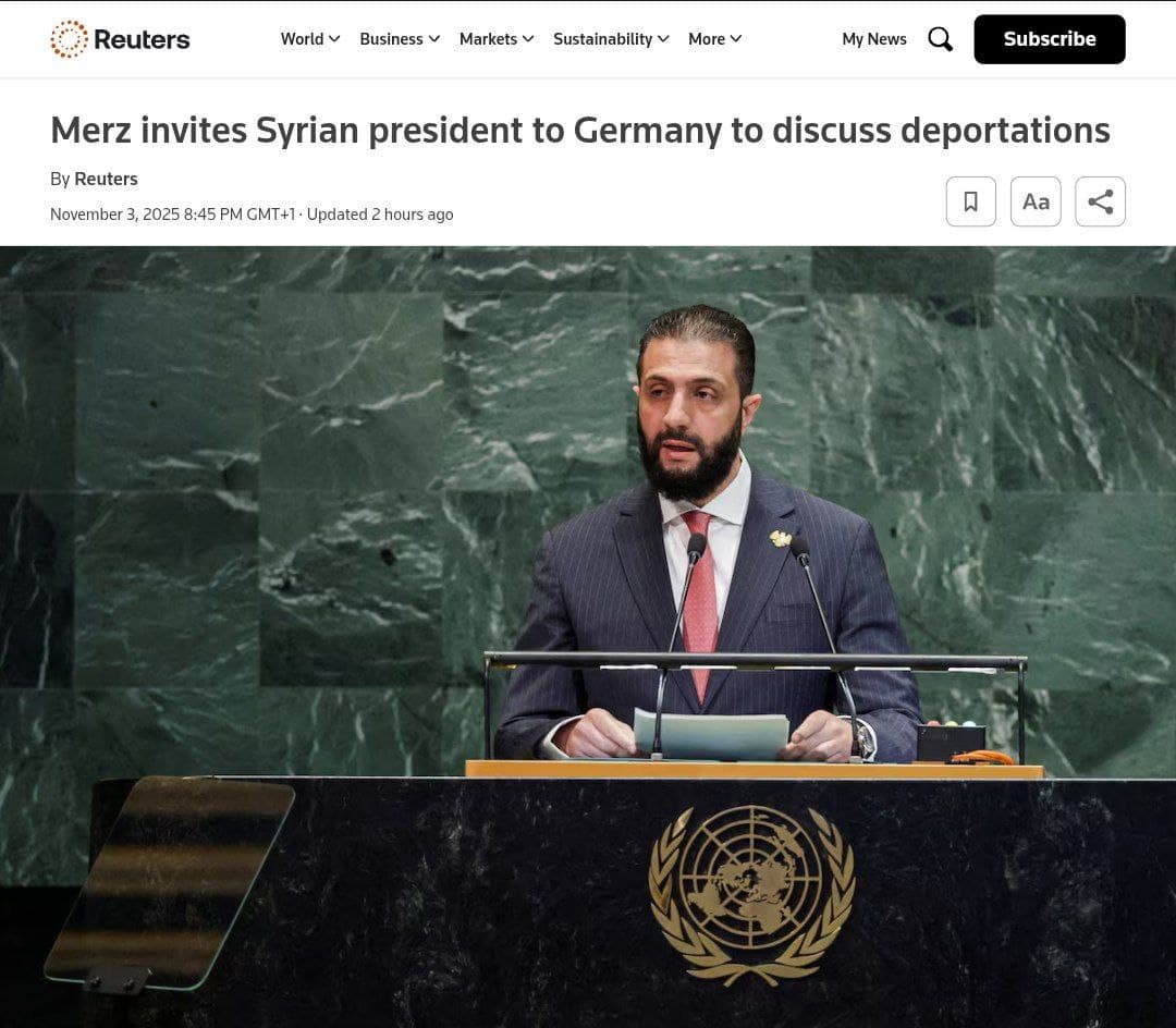 Chancellor Merz invites Syrian President al-Sharaa to discuss deportations