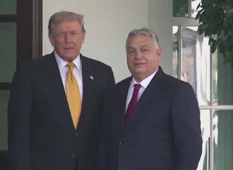 US President Donald Trump meets Hungarian Prime Minister Viktor Orbán