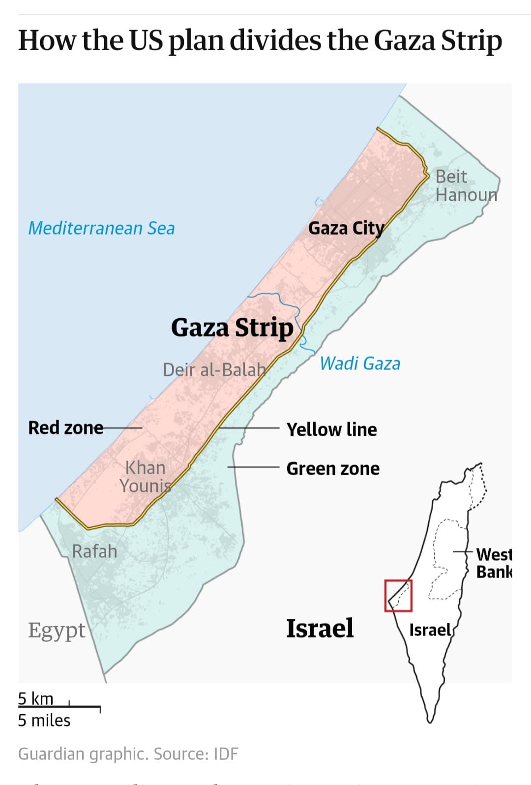 US Military Plans Long-Term Division of Gaza into 'Green Zone' and 'Red Zone'
