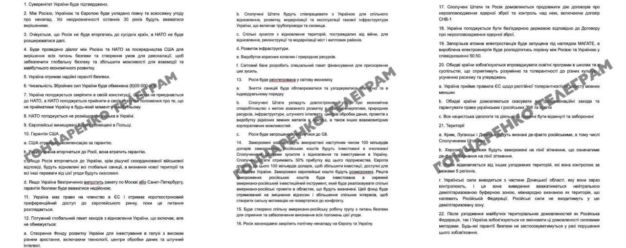 U.S. proposes 28-point peace plan to end Ukraine-Russia war