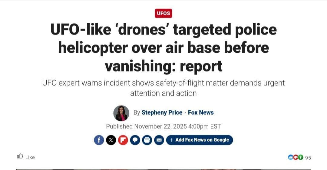 Featured image for: UFO-like drones targeted police helicopter over air base before vanishing UFO-like drones targeted police helicopter over air base before vanishing