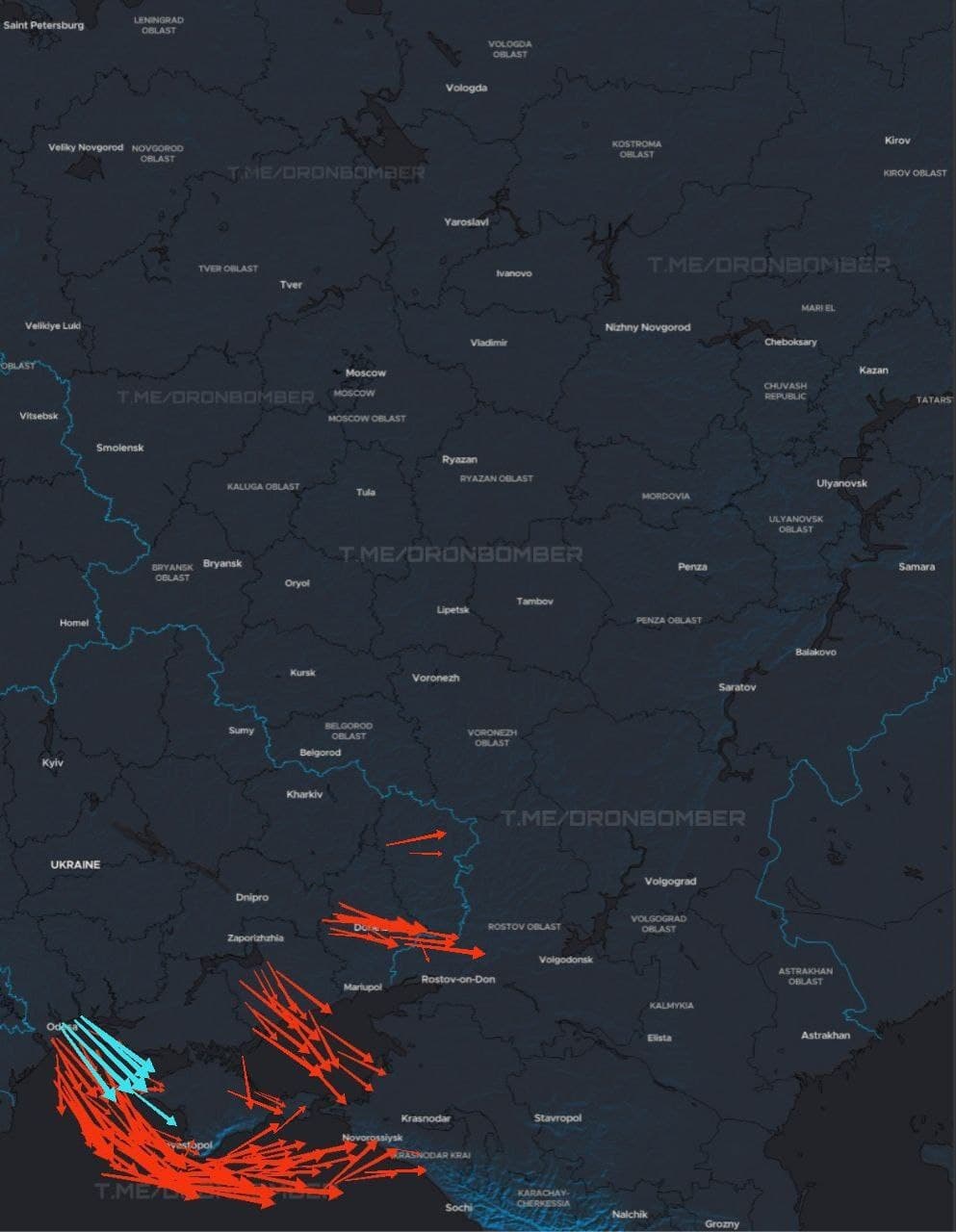 Ukraine conducts drone strikes on southwestern Russia and Crimea