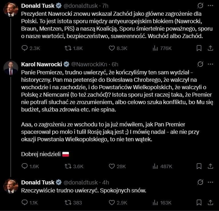 Featured image for: Polish Prime Minister Tusk and President Nawrocki clash on 'X' over Germany Polish Prime Minister Tusk and President Nawrocki clash on 'X' over Germany