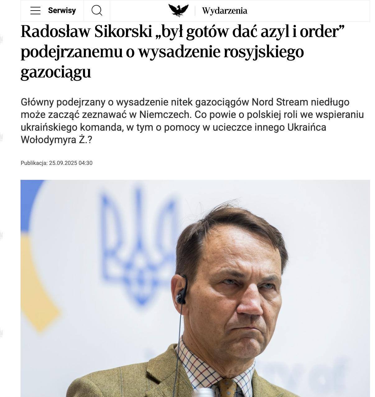 Poland considers asylum for Nord Stream bombing suspect Volodymyr Ż