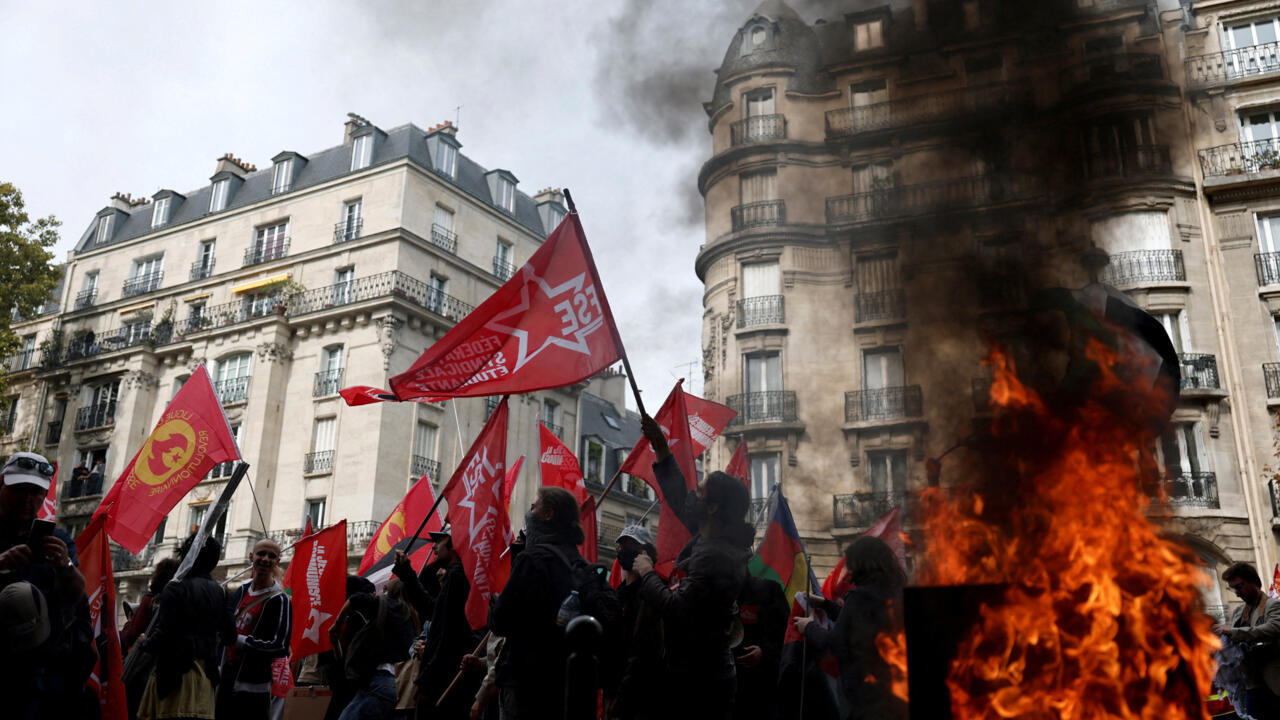 Thousands protest in France against public spending cuts