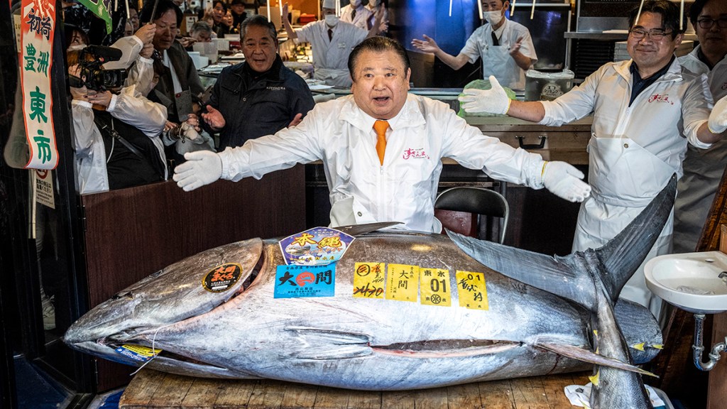 Image for Giant tuna sold for record $3.2 million at auction in Japan