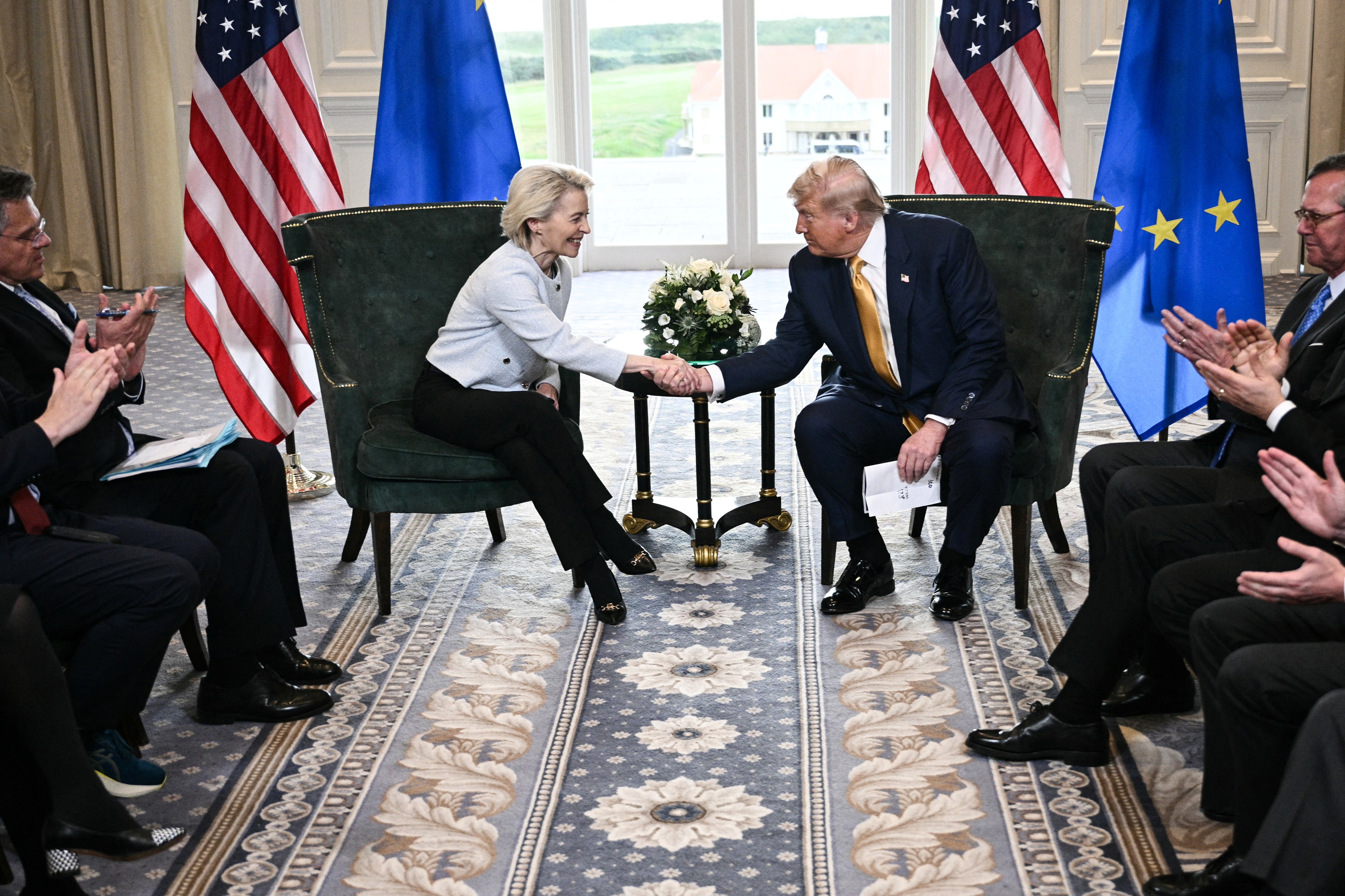 Image for Trump Sets 15% Tariffs on EU Goods After $750 Billion Energy Deal with Europe