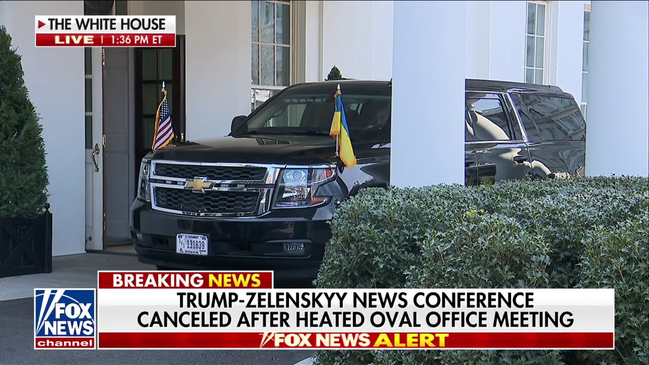 Image for Trump and Zelensky Hold Tense Yet Civil Press Conference Amid Media Restrictions
