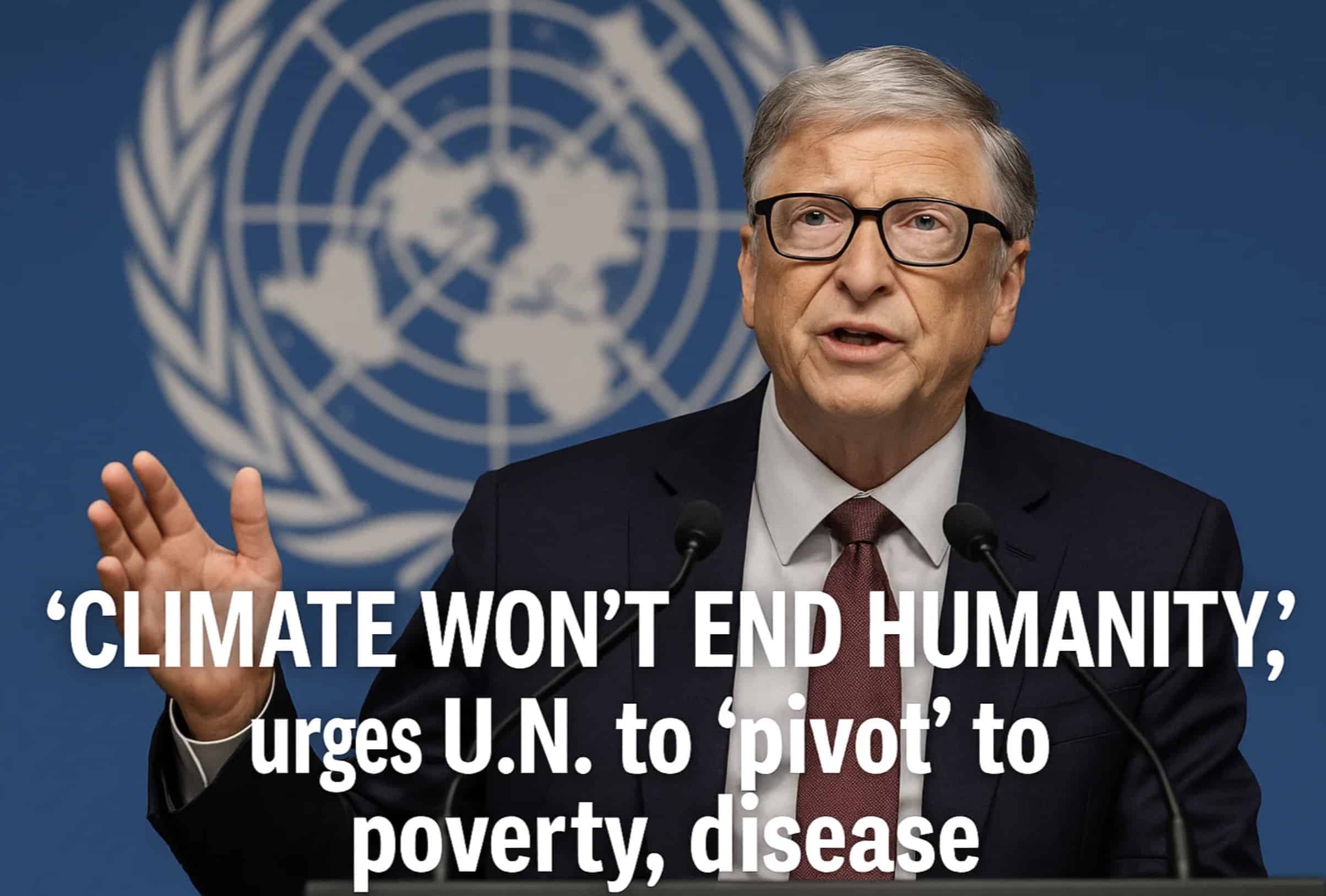 Image for Bill Gates calls for focus on poverty and disease over climate change
