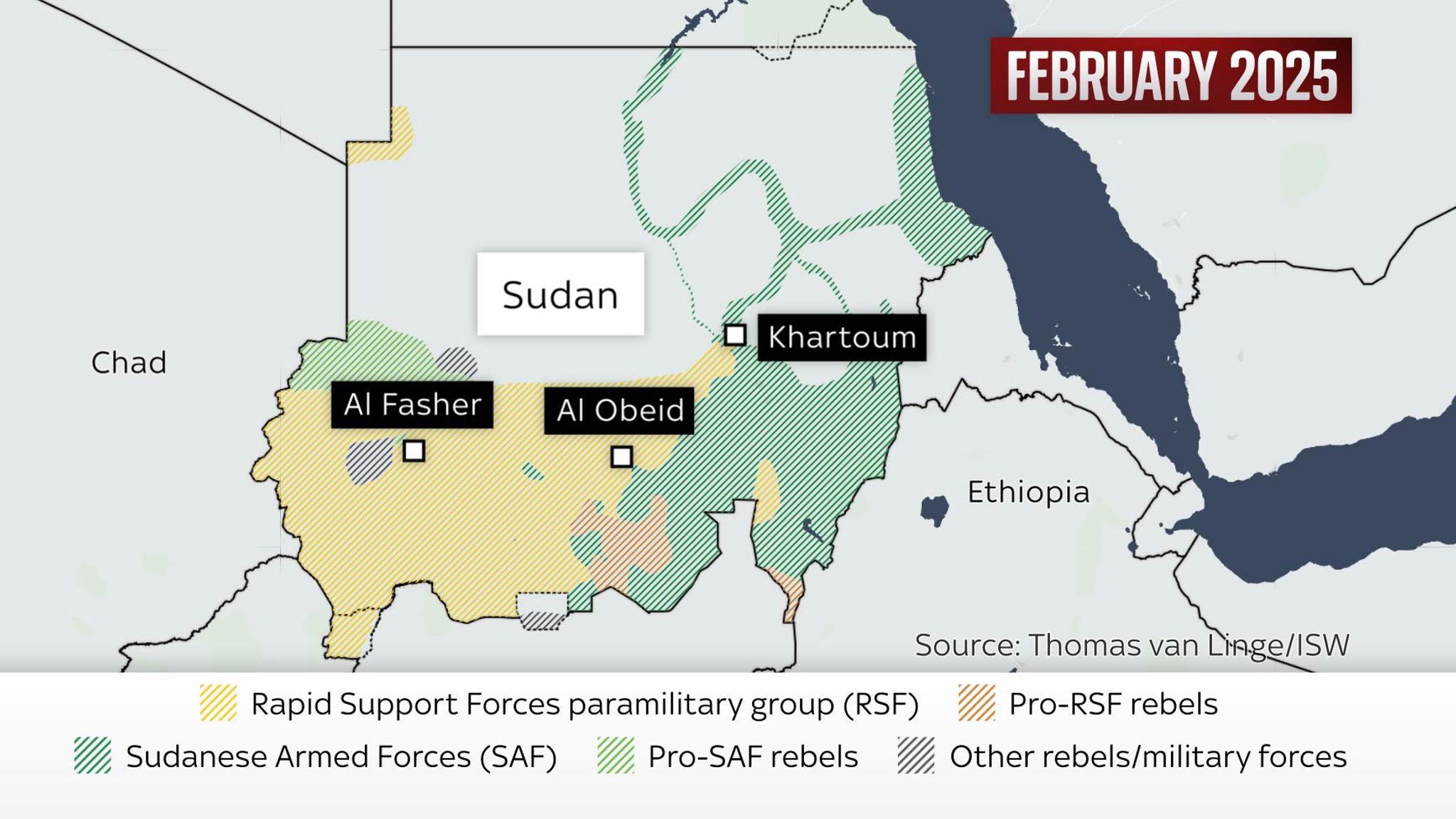 Image for SAF launches second day of offensive against RSF near El Obeid, Sudan