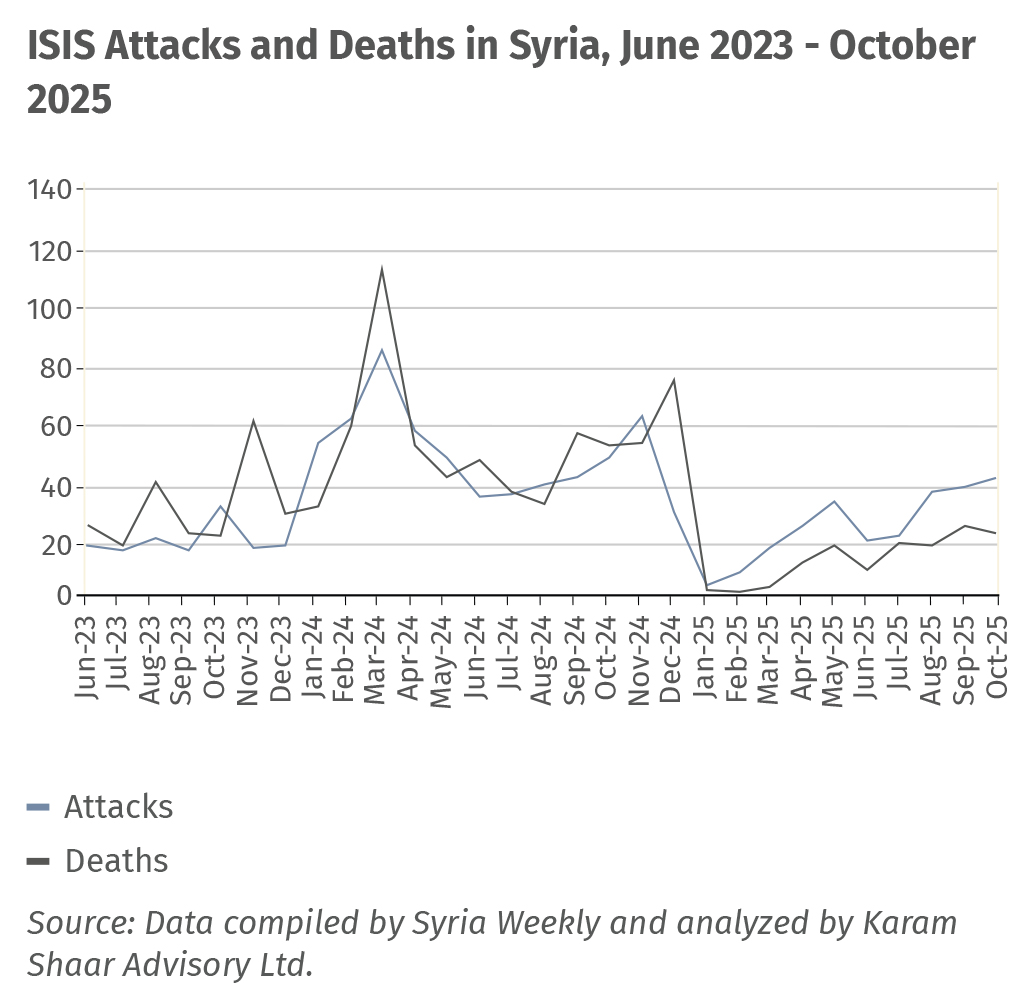 Image for ISIS conducts 20 attacks on government forces in Syria from May to October
