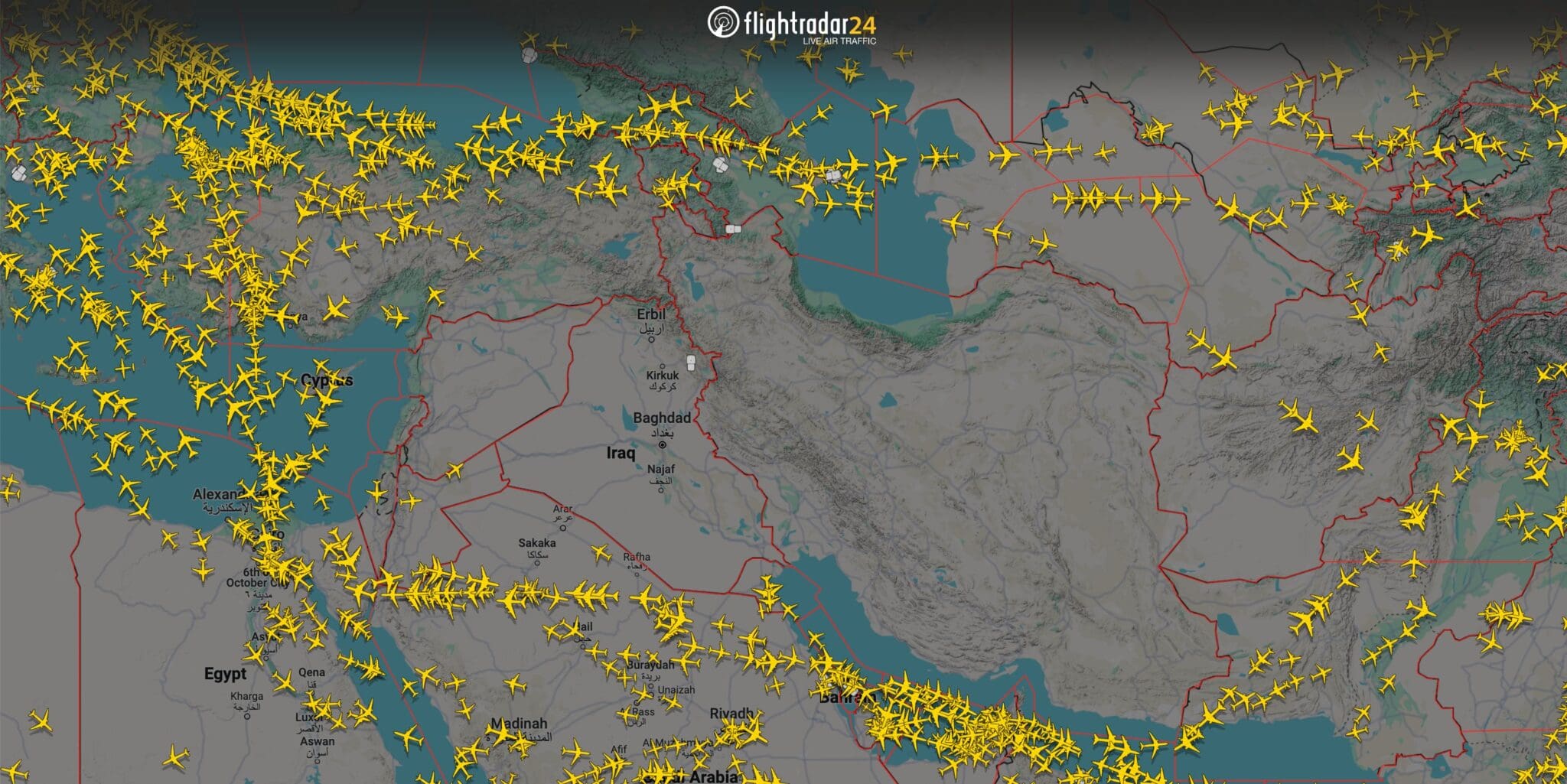 Image for Last flight through KSA airspace to Eastern Libya observed on January 5
