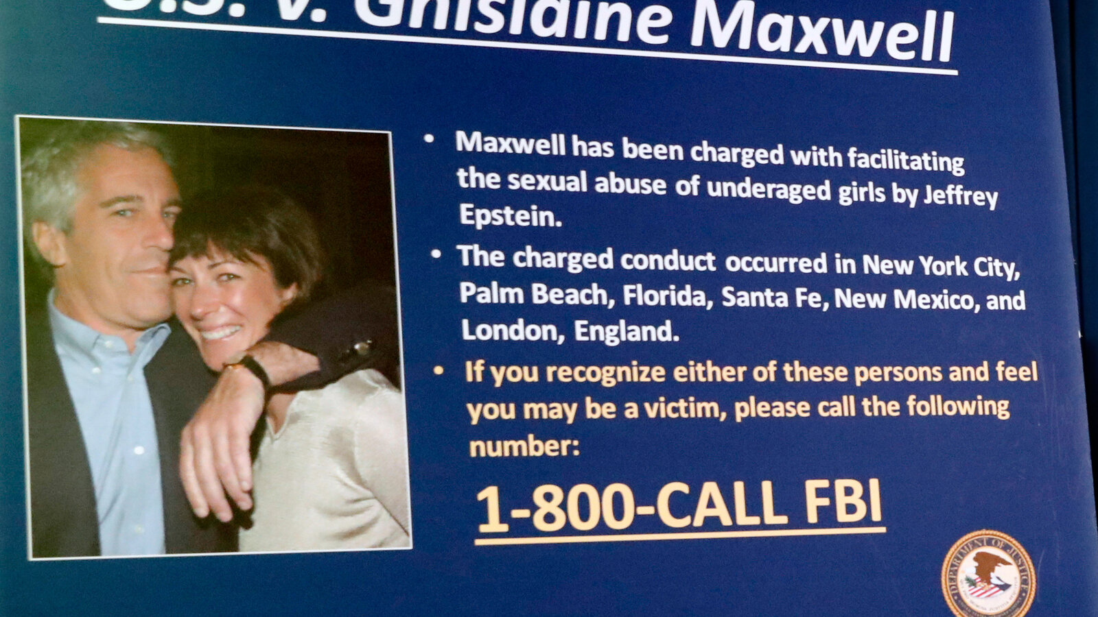 Image for FBI has list of 20 individuals linked to Jeffrey Epstein