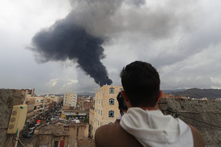 Image for Israeli Airstrikes Hit Sanaa, Killing Two and Injuring Five
