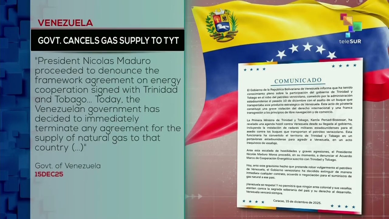 Image for Venezuela terminates gas supply contracts with Trinidad and Tobago