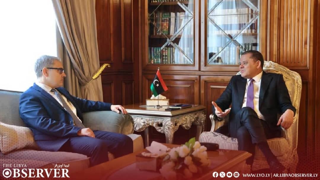 Image for Prime Minister Abdul Hamid Dbeibah meets Ukrainian military envoy Andriy Bayuk in Tripoli