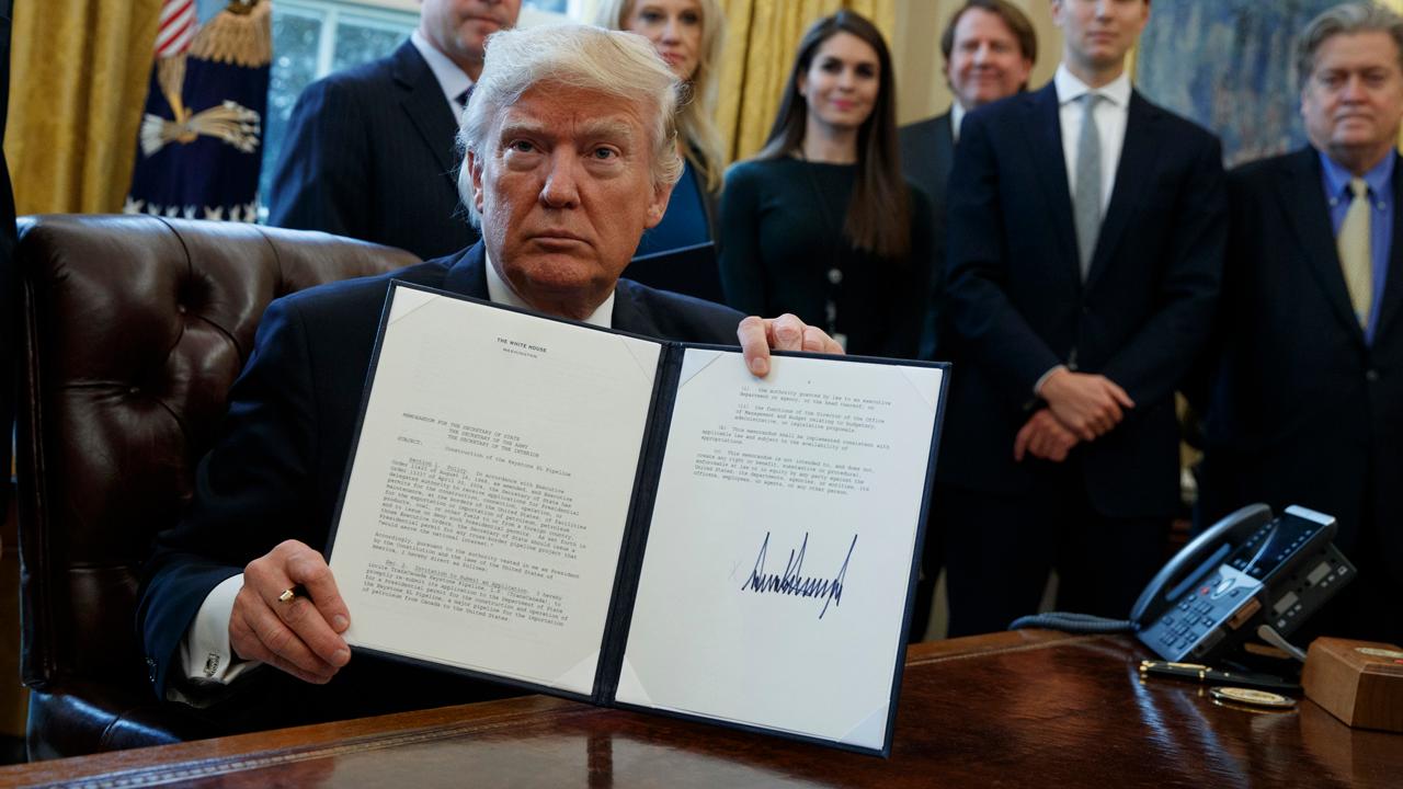 Trump signs executive orders to boost energy production | Fox News Video