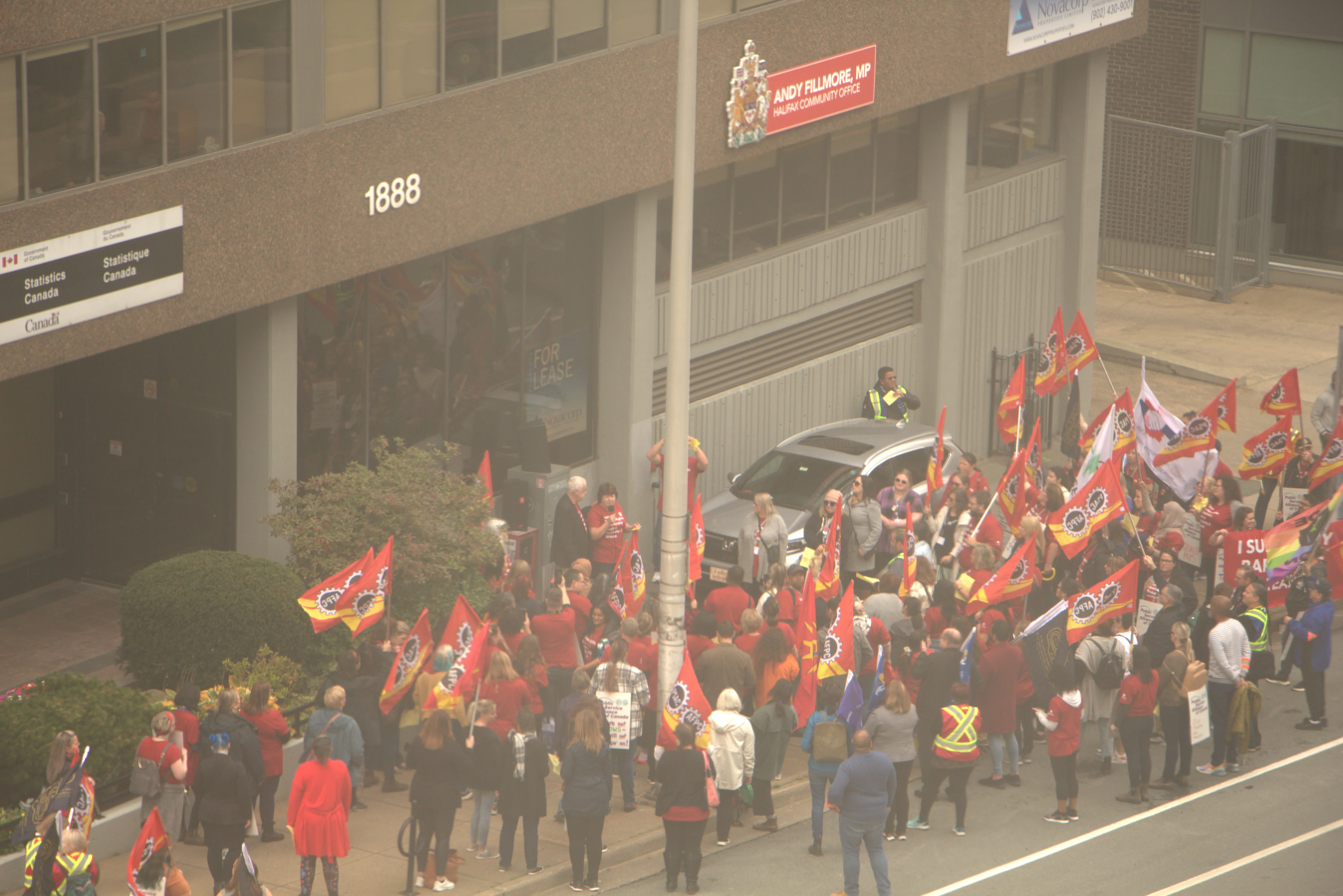 PSAC Protest currently happening outside of Andy Fillmore's office In ...