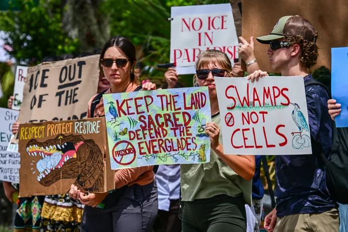 Alligator Alcatraz' protests erupt over immigration detention ...