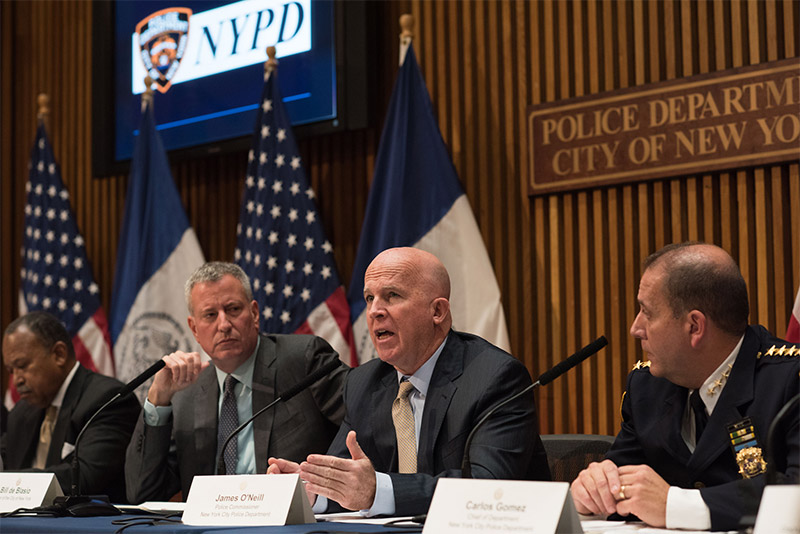 Mayor de Blasio and Commissioner O'Neill Host Press ...