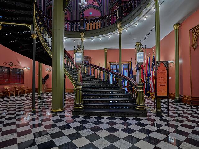 Lobby of Louisiana's Old State Capitol Building in Baton ...