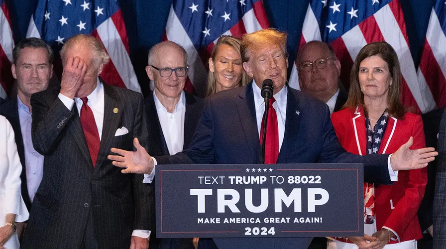 Top Republicans showered with boos from Trump victory crowd, prompting jokes from former president