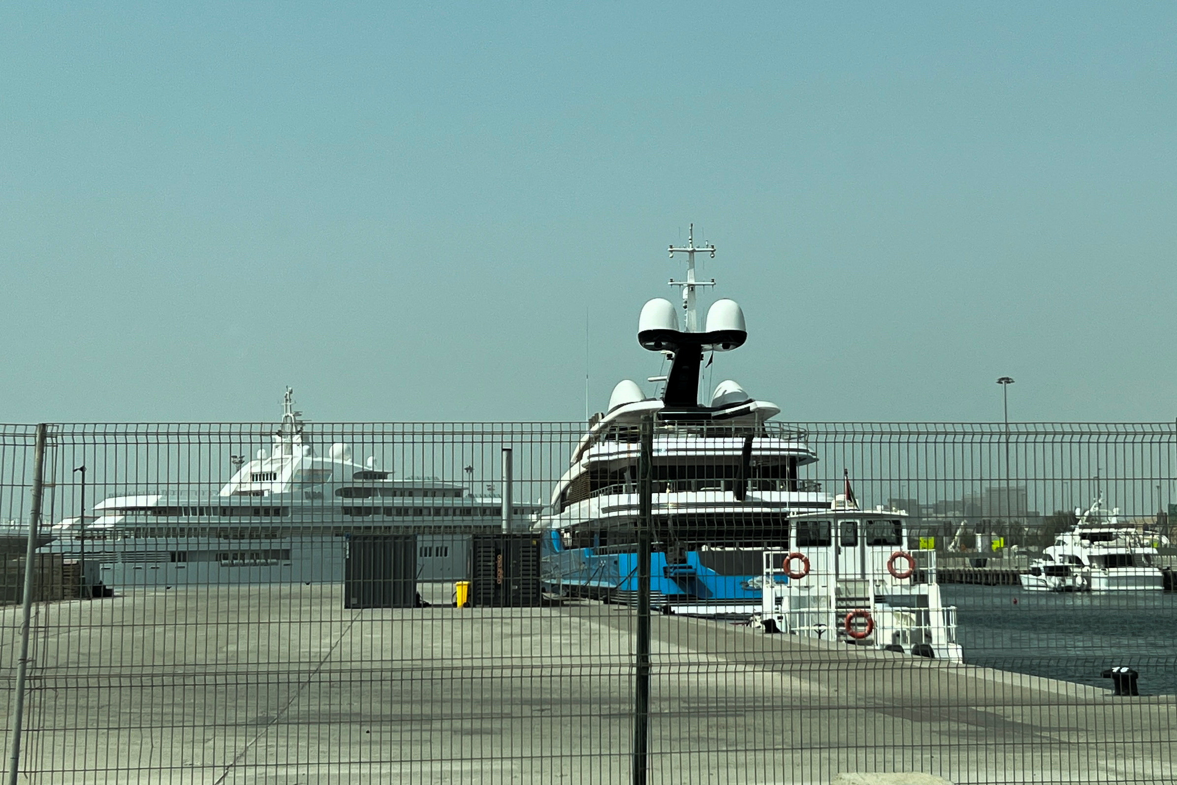 Sanctioned Russian's superyacht docked in Dubai | Reuters