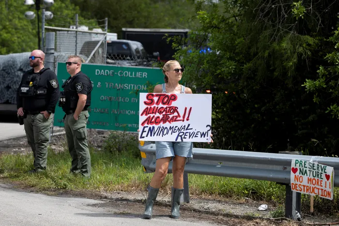 Alligator Alcatraz' protests erupt over immigration detention ...