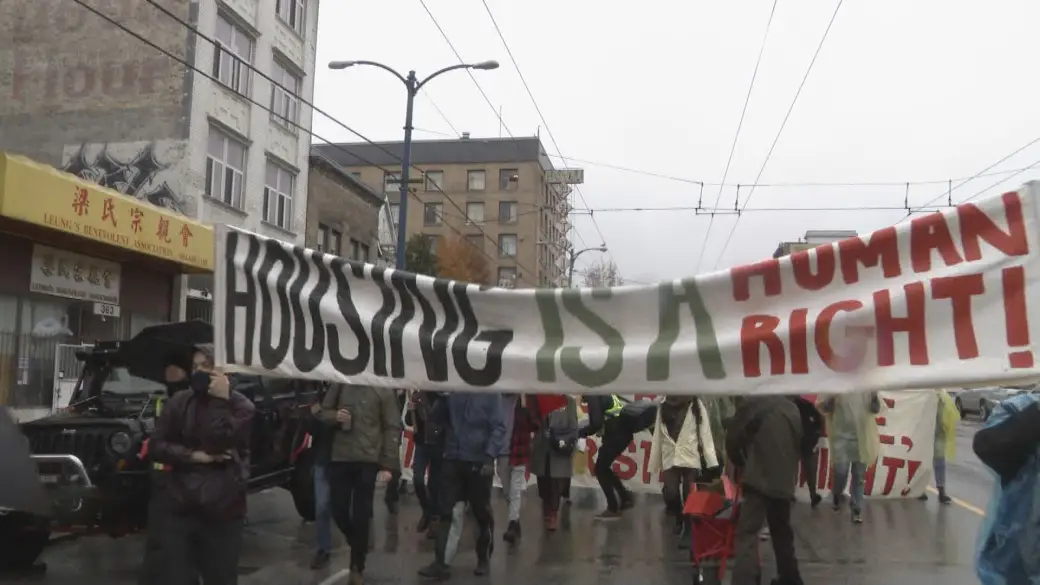 Housing For All' rally held in downtown Vancouver | Globalnews.ca