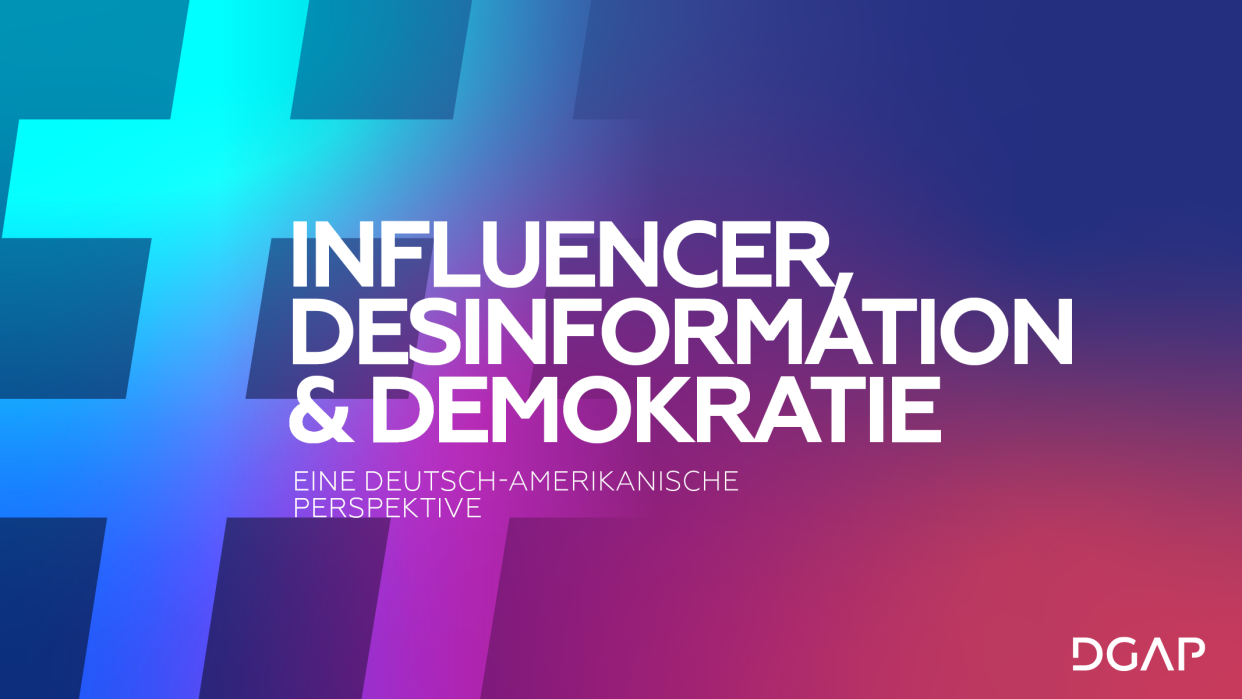 Deutsch-amerikanische Initiative: Influencer, Desinformation ...