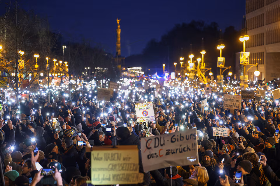 Tens of thousands protest in Berlin against proposed German ...