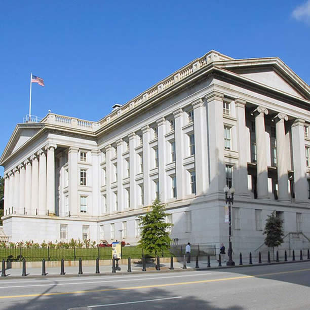 Southeast Corner Treasury Building, Treasury and the Capitol ...