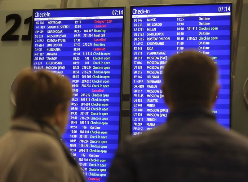 Russia's St Petersburg airport suspends flights to ensure ...