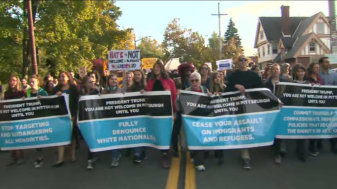 Protesters denounce Trump's Pittsburgh visit