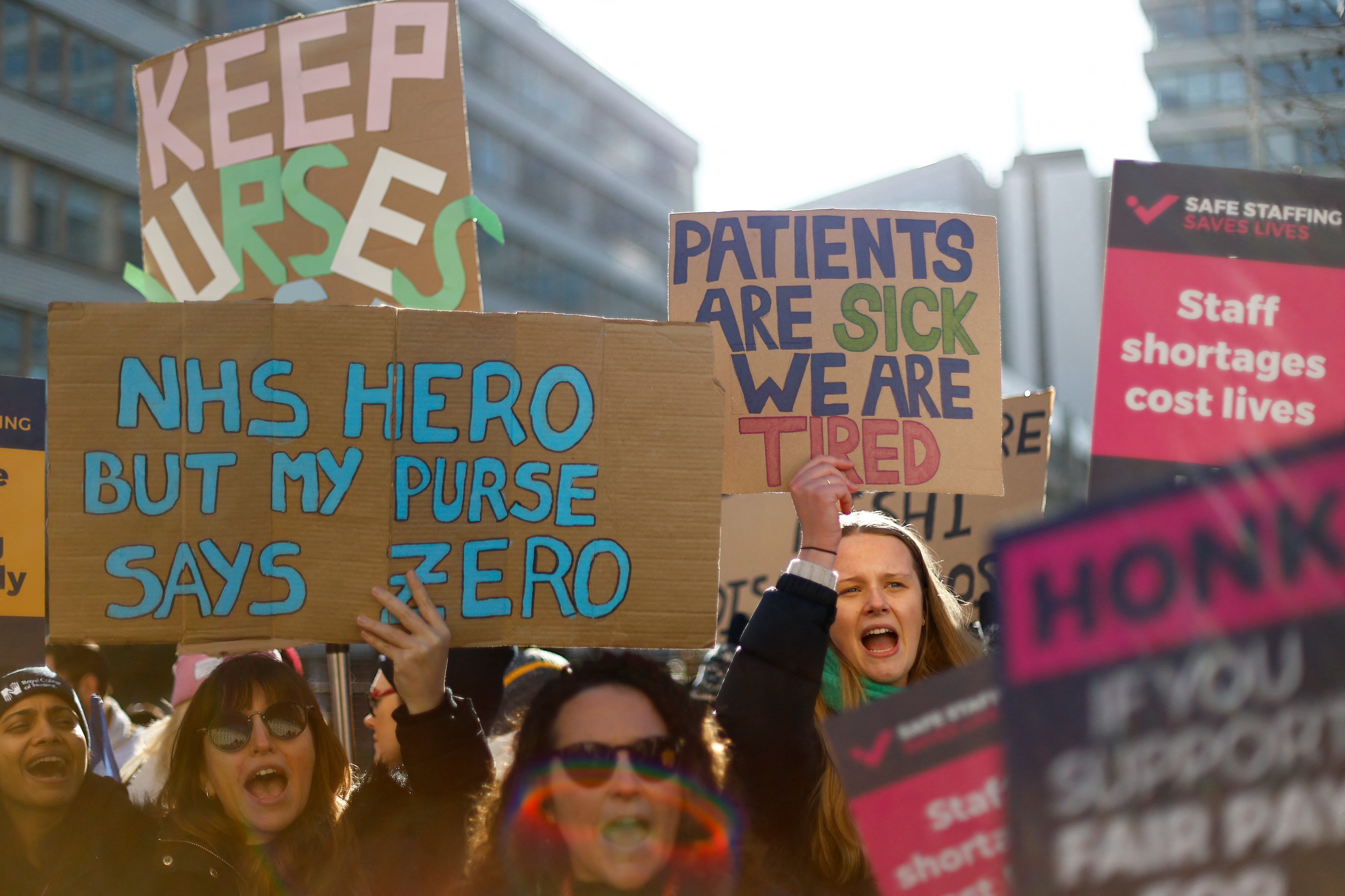 Workers stage largest strike in history of Britain's health ...
