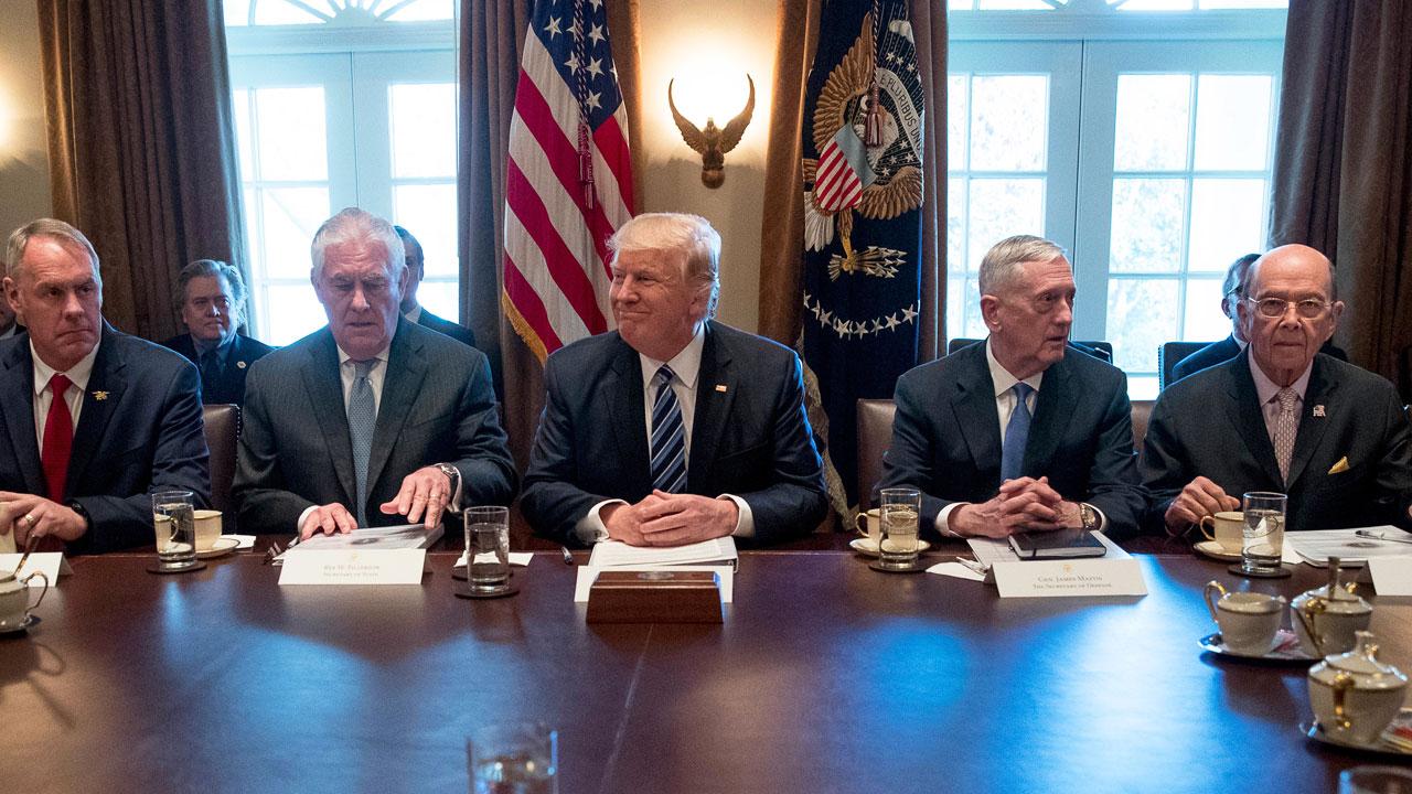 President Trump holds first official Cabinet meeting | Fox News Video