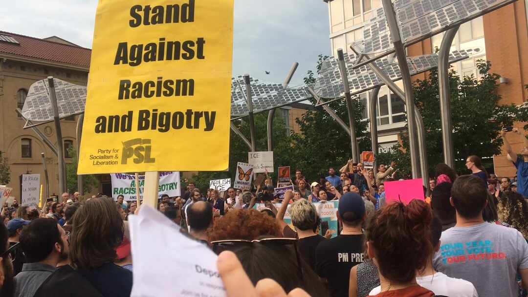Anti-ICE protest held in D.C.: 'No ban, no wall, sanctuary for all’