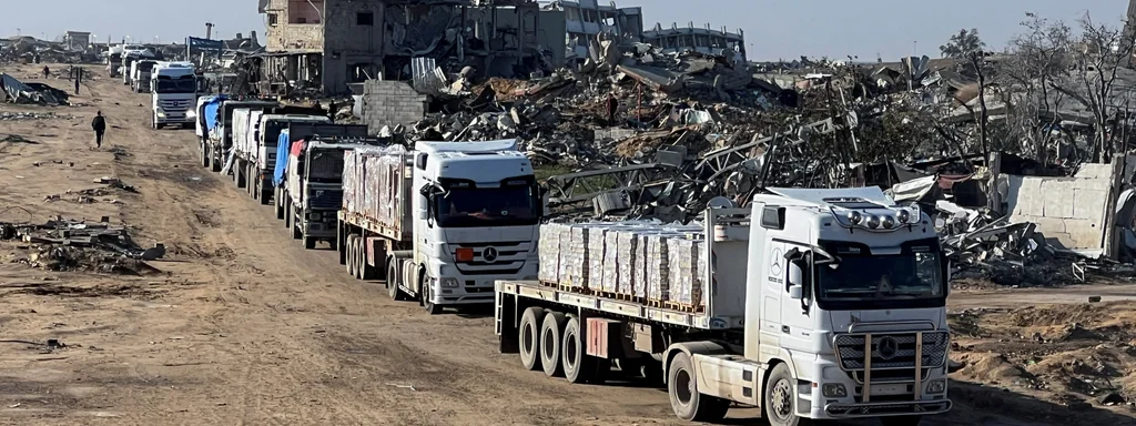 Israel to halve aid trucks to Gaza, citing Hamas ceasefire violations