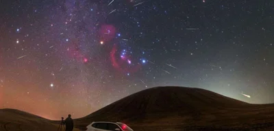 Orionid meteor shower and comet C/2025 A6 visible tonight