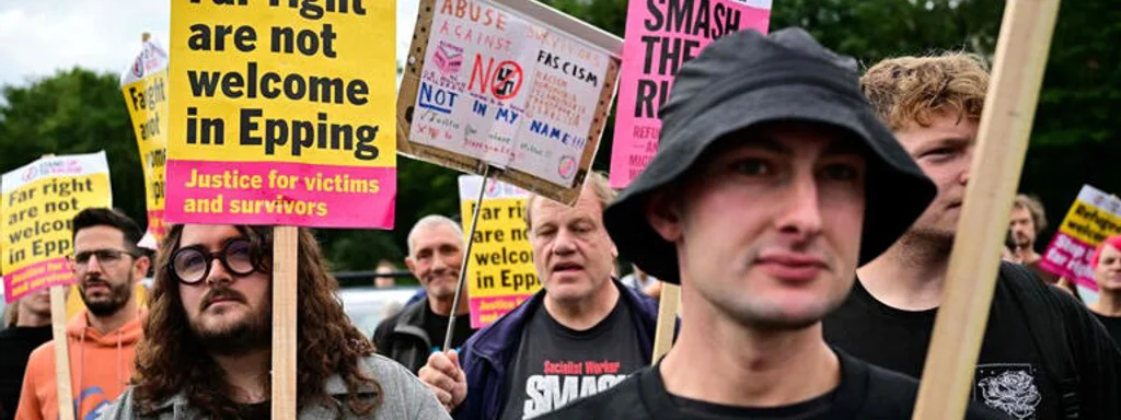 Protesters Clash with Police in Epping Over Hotel for Asylum Seekers