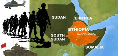 Regional war in the Horn of Africa involves Sudan, Somalia, Ethiopia, and South Sudan