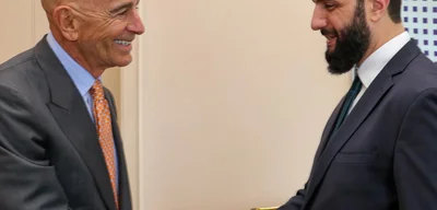 U.S. Envoy Tom Barrack announces Syrian President Ahmad Al-Sharaa's upcoming visit to Washington D.C.