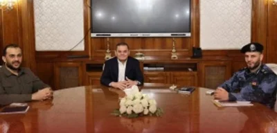 Prime Minister Abdul Hamid Dbeibah meets Ukrainian military envoy Andriy Bayuk in Tripoli